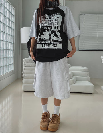 Age raglan oversized fit short-sleeved shirt